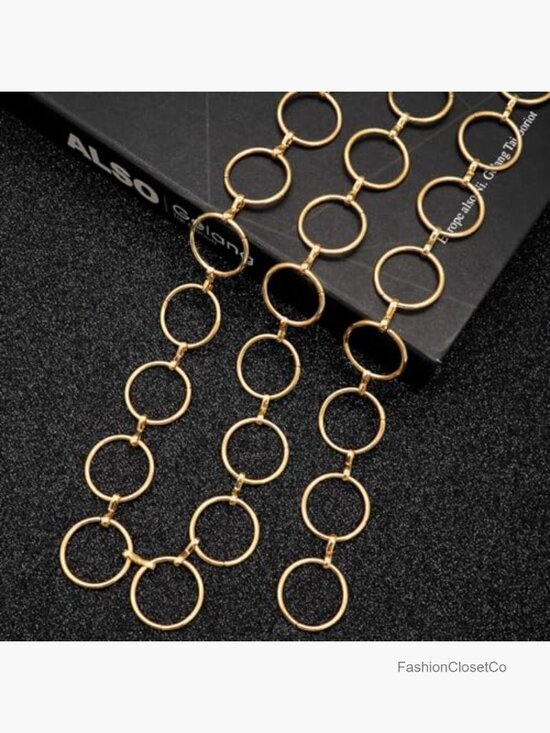 Metal Waist Chain Belt for Dresses Chunky Belly Link Chain